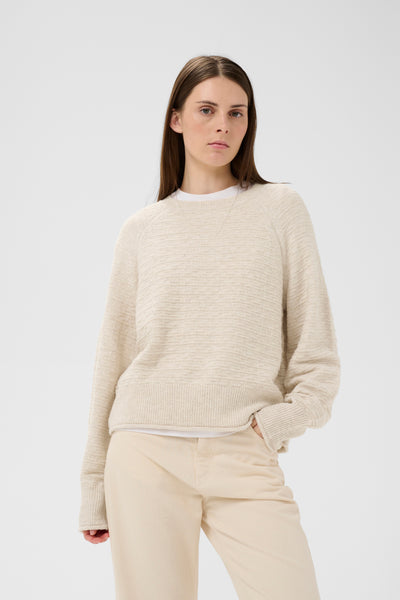 In Wear Mabel Knitwear, Ecru - Flax In Bloom