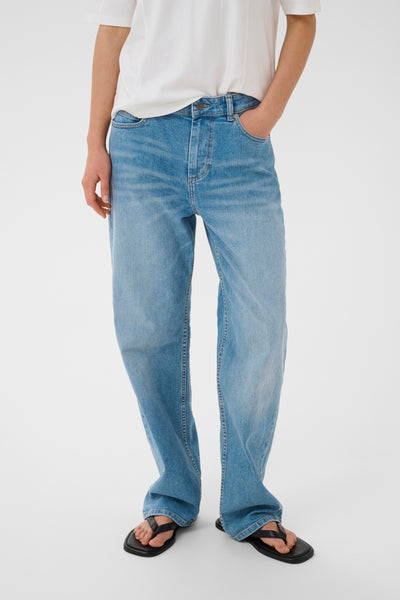 In Wear Darlina Jeans, Light Washed Denim - Flax In Bloom