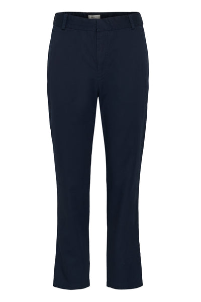 In Wear Diaz Nolona Trousers, Dark Navy - Flax In Bloom
