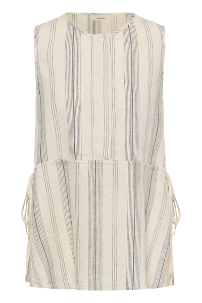 In Wear Rowan Linen Drawstring Top, Stripe