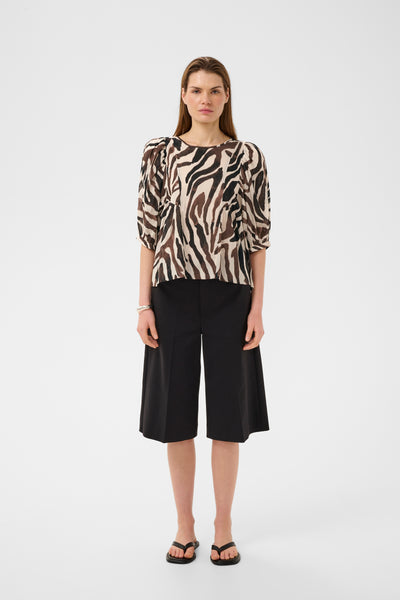 In Wear Rosalie Top, Haze Zebra