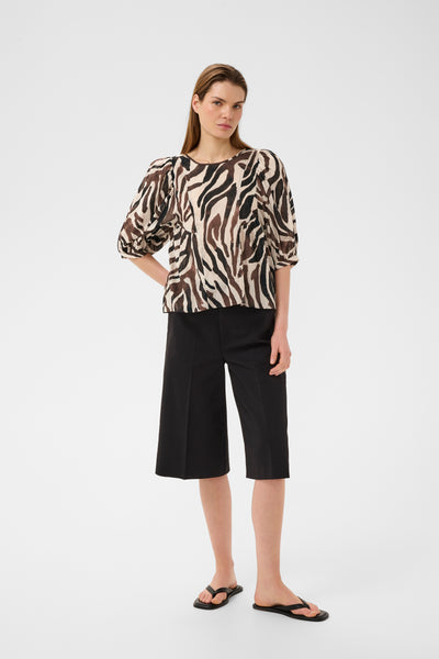 In Wear Rosalie Top, Haze Zebra
