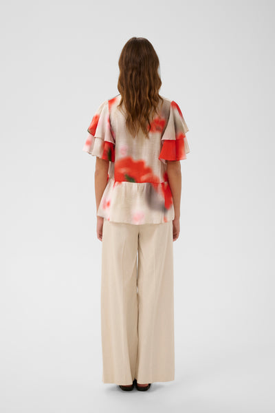 In Wear Reagan Blouse, Red Poppies