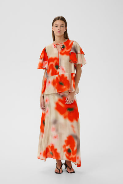 In Wear Reagan Skirt, Red Poppies