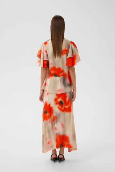 In Wear Reagan Skirt, Red Poppies