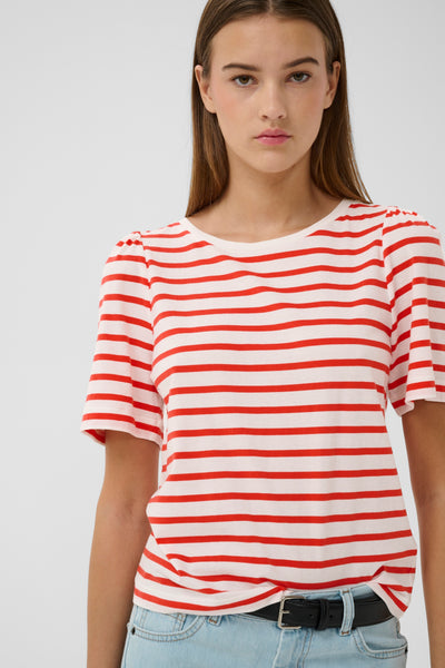 In Wear Pfia T-Shirt, Maritime Slim Navy Stripe