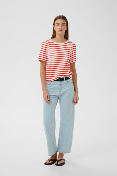 In Wear Pfia T-Shirt, Red Slim Stripe