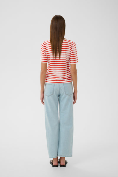 In Wear Pfia T-Shirt, Red Slim Stripe