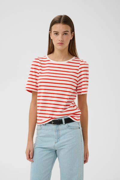In Wear Pfia T-Shirt, Red Slim Stripe