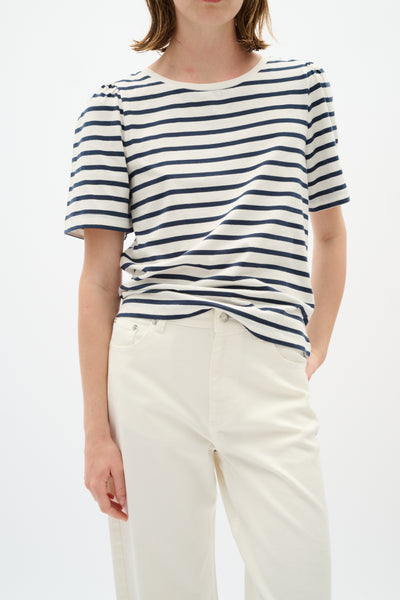 In Wear Pfia T-Shirt, Maritime Slim Navy Stripe