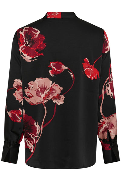 In Wear Dawn Blouse, Black Poppy