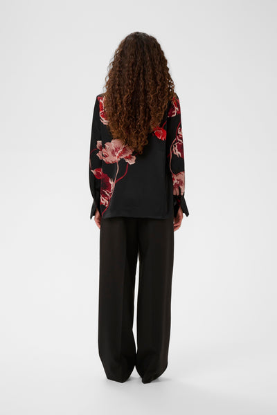In Wear Dawn Blouse, Black Poppy