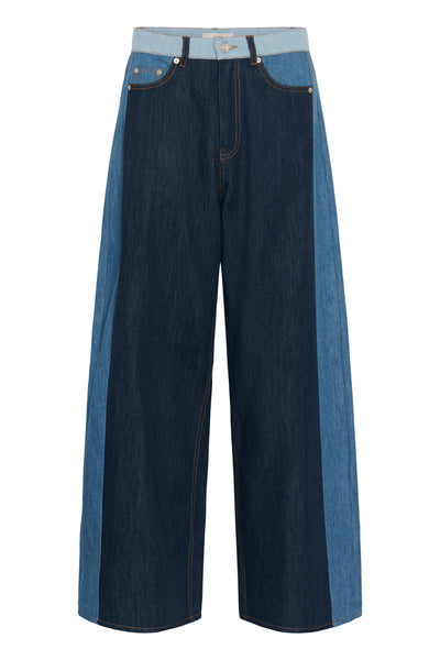 In Wear Glenna Barrel Jeans, Denim Mix Blue