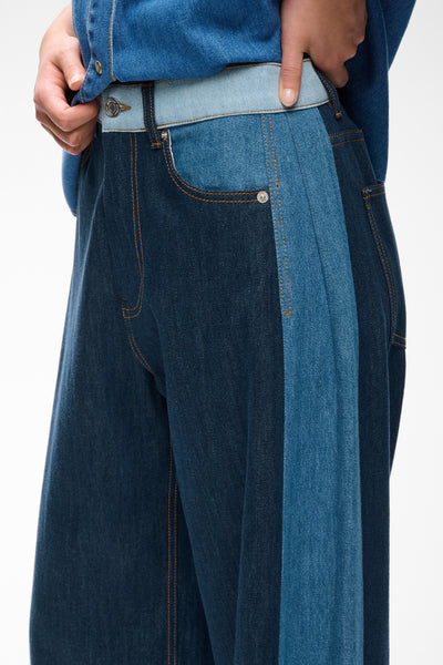 In Wear Glenna Barrel Jeans, Denim Mix Blue