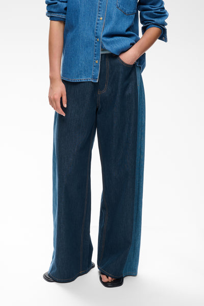 In Wear Glenna Barrel Jeans, Denim Mix Blue