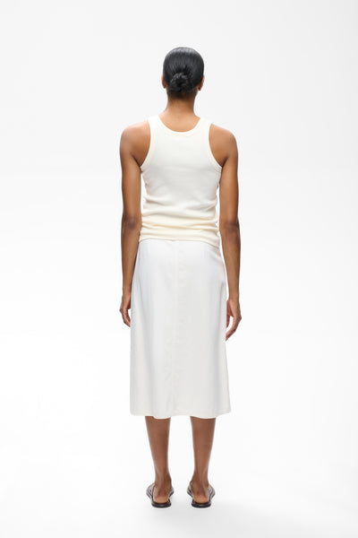 In Wear Gladys Denim Wrap Skirt, Ecru Melange