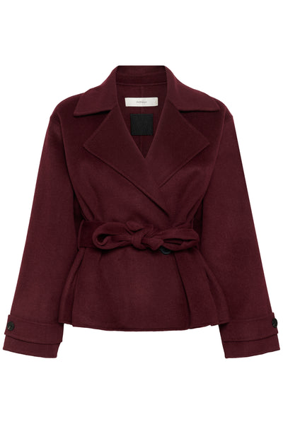 In Wear Zilla Wool Blend Short Coat, Zinfandel