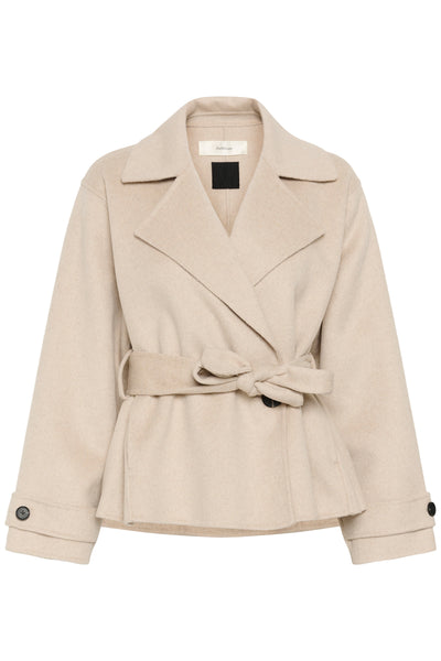In Wear Zilla Wool Blend Short Coat, French Nougat