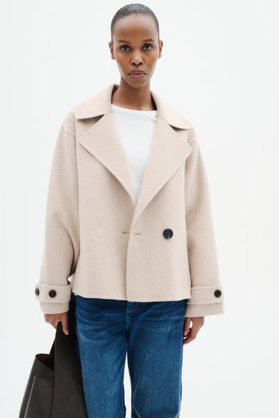 In Wear Zilla Wool Blend Short Coat, Zinfandel