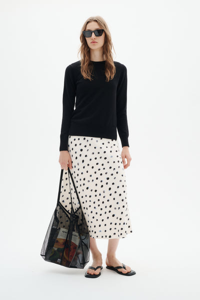 In Wear Henri Skirt, Vanilla Dot