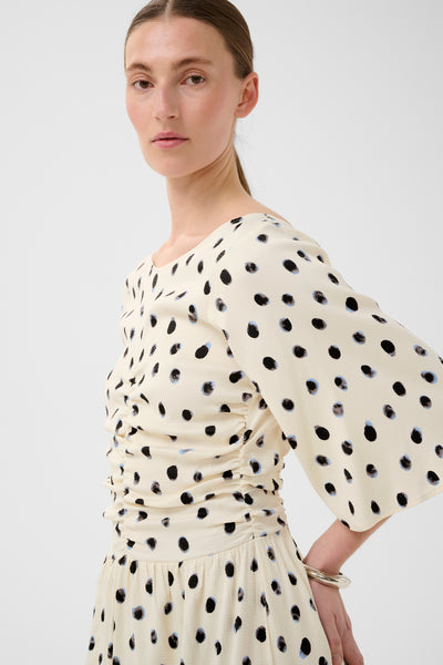 In Wear Henri Dress, Vanilla Dot