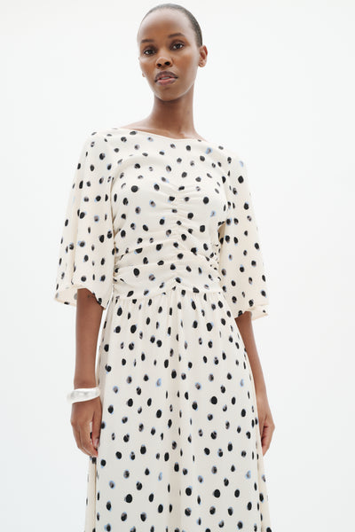 In Wear Henri Dress, Vanilla Dot