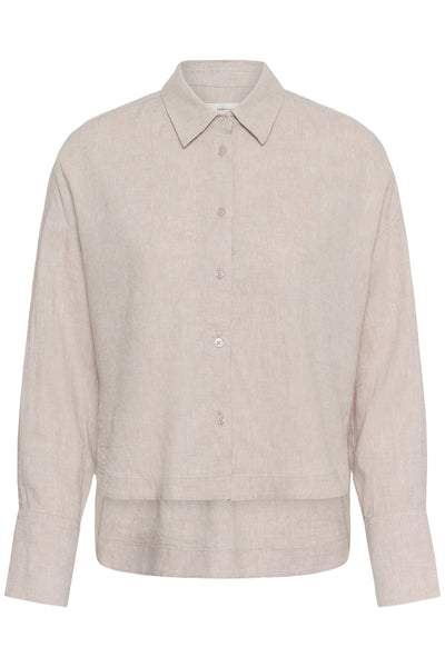 In Wear Rowan Neola Linen Blend Shirt, Ecru
