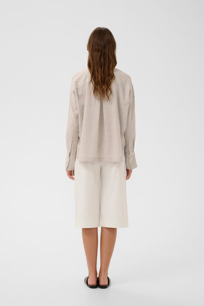 In Wear Rowan Neola Linen Blend Shirt, Ecru