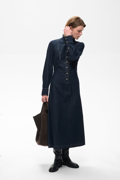 In Wear Hiro Dress, Dark Denim