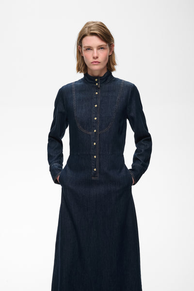 In Wear Hiro Dress, Dark Denim