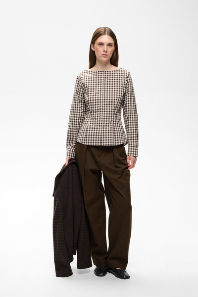 In Wear Haiko Tinnikka Cotton Trousers, Chocolate Brown