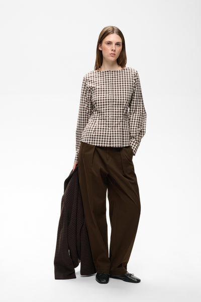 In Wear Haiko Tinnikka Cotton Trousers, Chocolate Brown