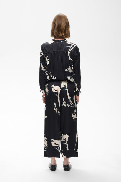 In Wear Meadow Trousers, Black Painted Flower