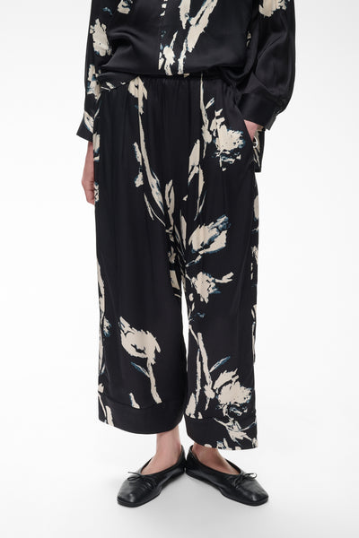 In Wear Meadow Trousers, Black Painted Flower