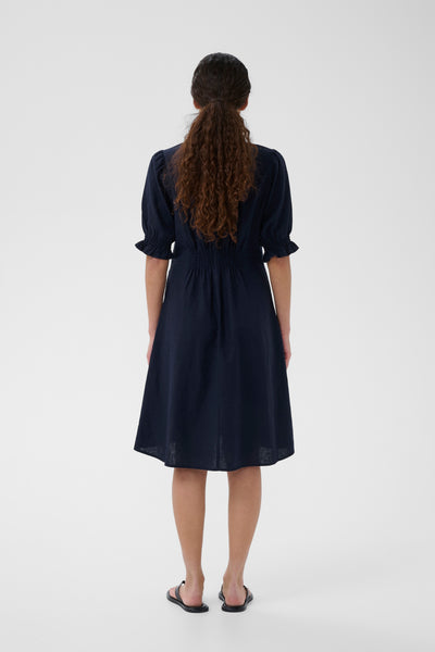 In Wear Edith Rigitta Linen Dress, Black