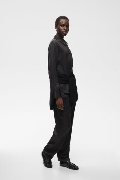 InWear Yuma Satin Trousers, Black
