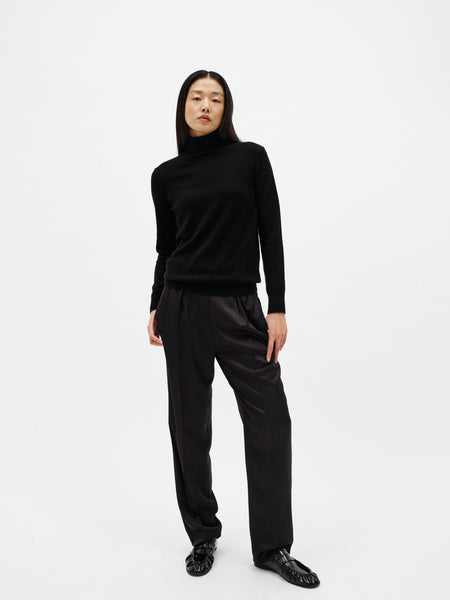 InWear Yuma Satin Trousers, Black