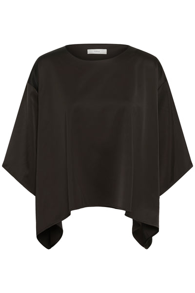 InWear Zilky Satin Top, Chocolate Brown