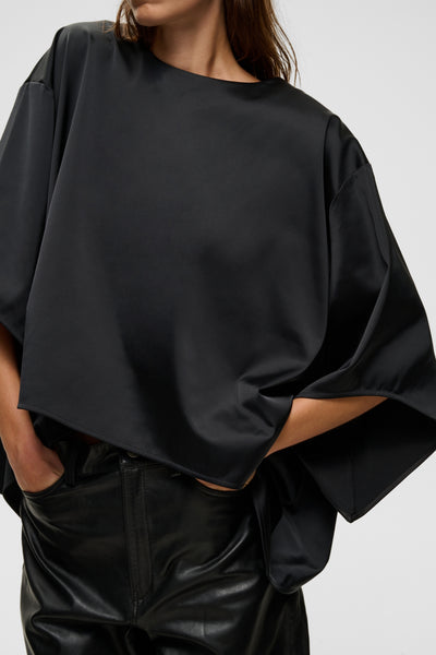 InWear Zilky Satin Top, Black