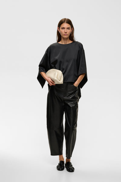 InWear Zilky Satin Top, Black