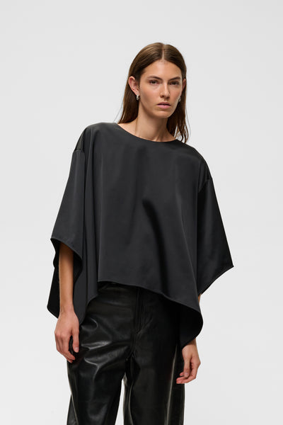 InWear Zilky Satin Top, Black