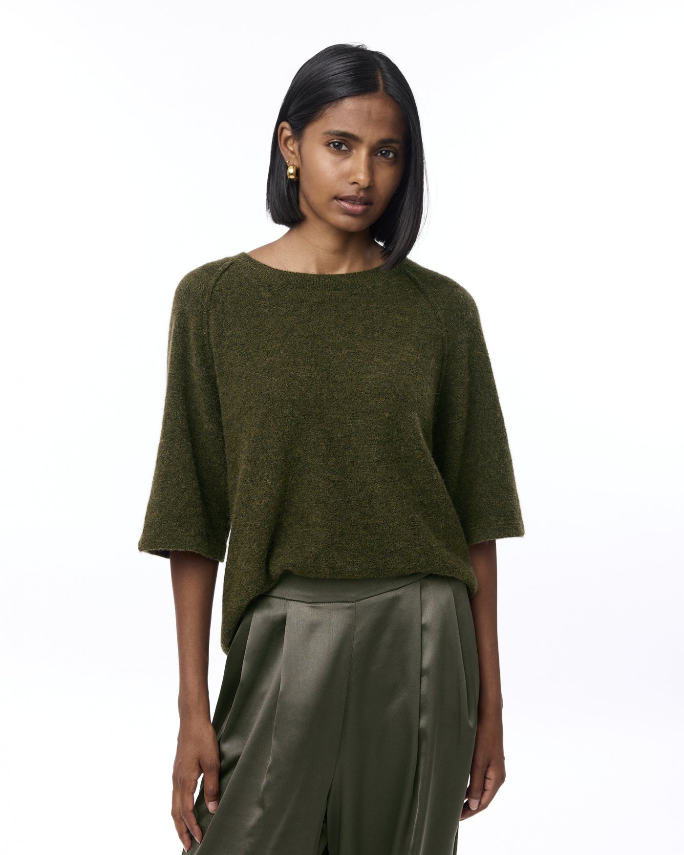 Knit-Ted Ava Pullover, Dark Olive