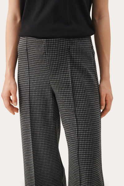 Part Two Ilisan Trousers, Black and Grey Check