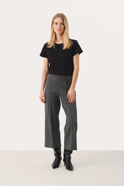 Part Two Ilisan Trousers, Black and Grey Check