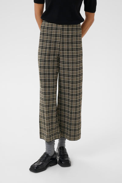 Part Two Ilisan Check Trousers, Dark Navy