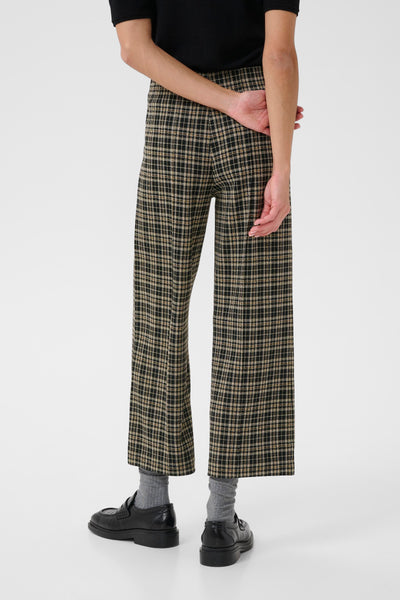 Part Two Ilisan Check Trousers, Dark Navy