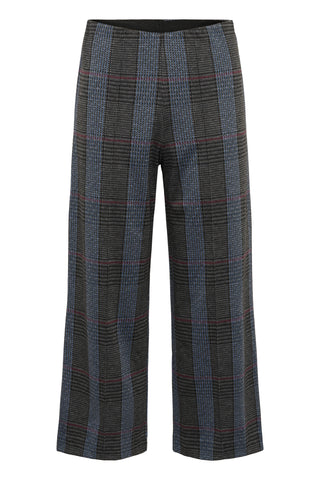 Part Two Ilisan Check Trousers, Large Grey Check