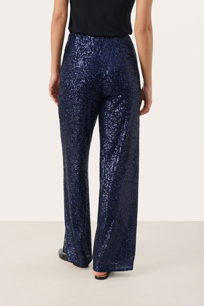 Part Two Tatiana Sequin Trouser, Midnight Sail