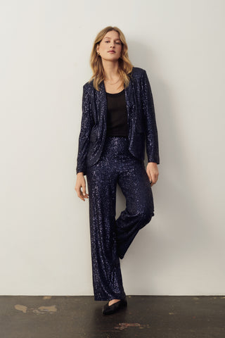 Part Two Tatiana Sequin Trouser, Midnight Sail