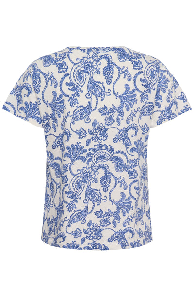 Part Two Gesinas T-Shirt, Blue Dot Paisley